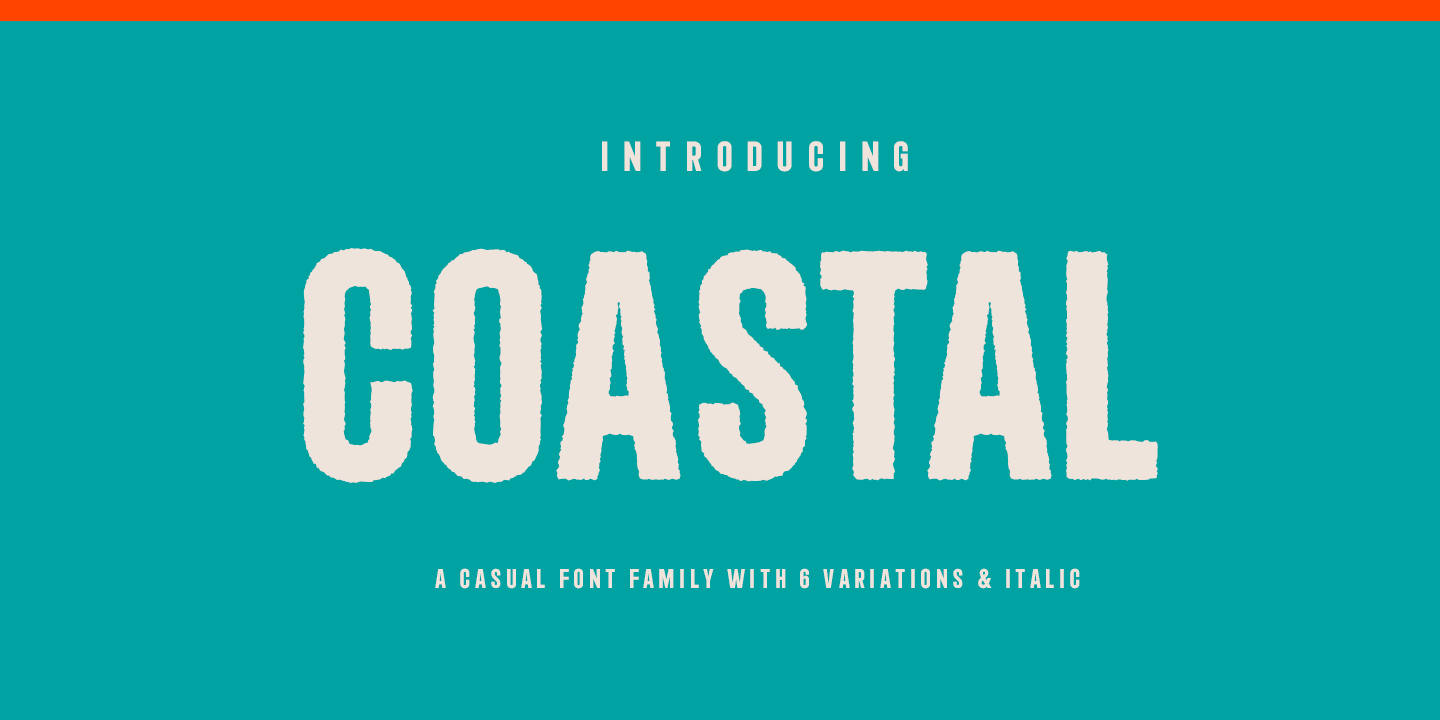 Пример шрифта Coastal